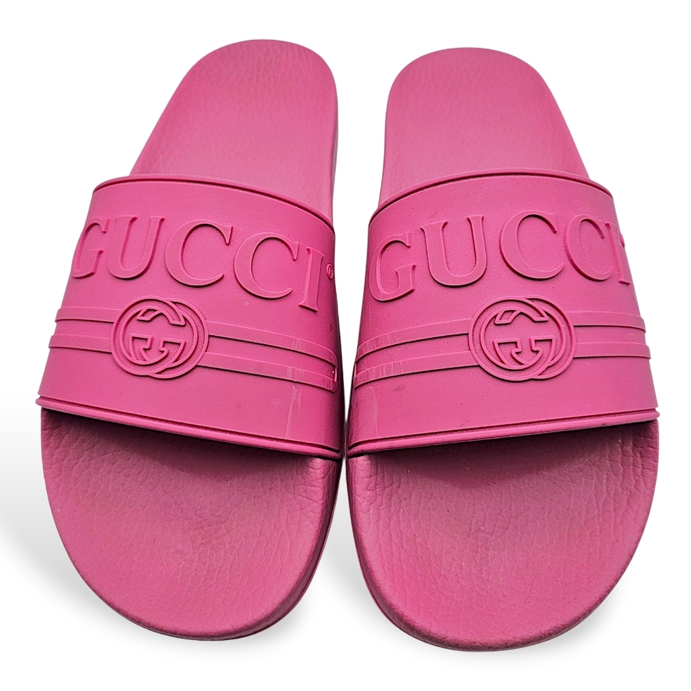 Gucci Pink Slide Sandals